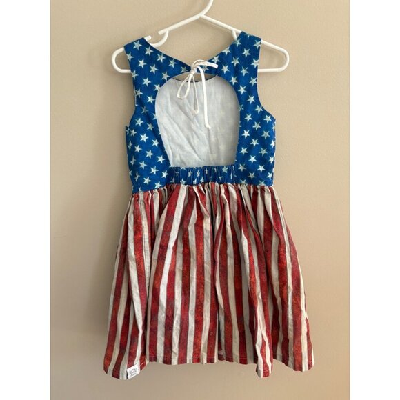 Patriotic Stars and Stripes Kids Dress - Picture 4 of 10